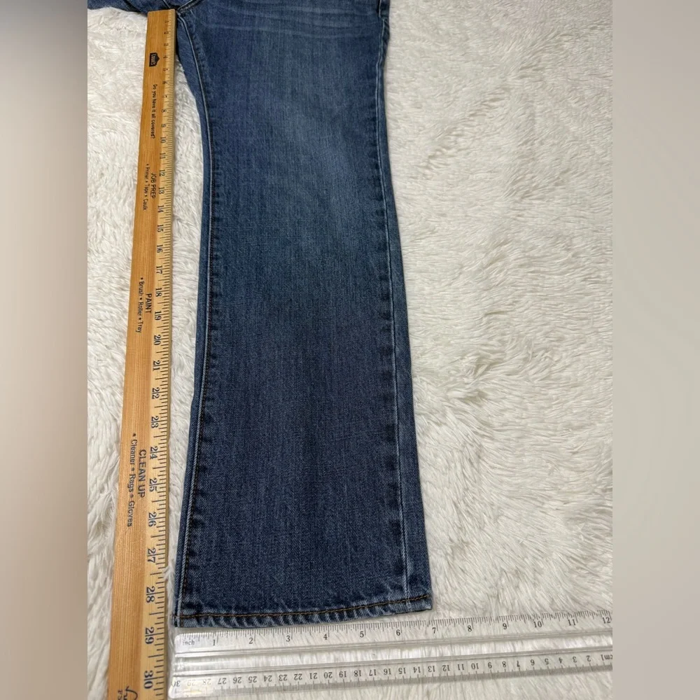 J CREW Jeans The Driggs Denim Whiskered Blue C9885 Straight Leg Men’s Size 34